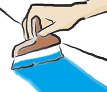 手作業による染色